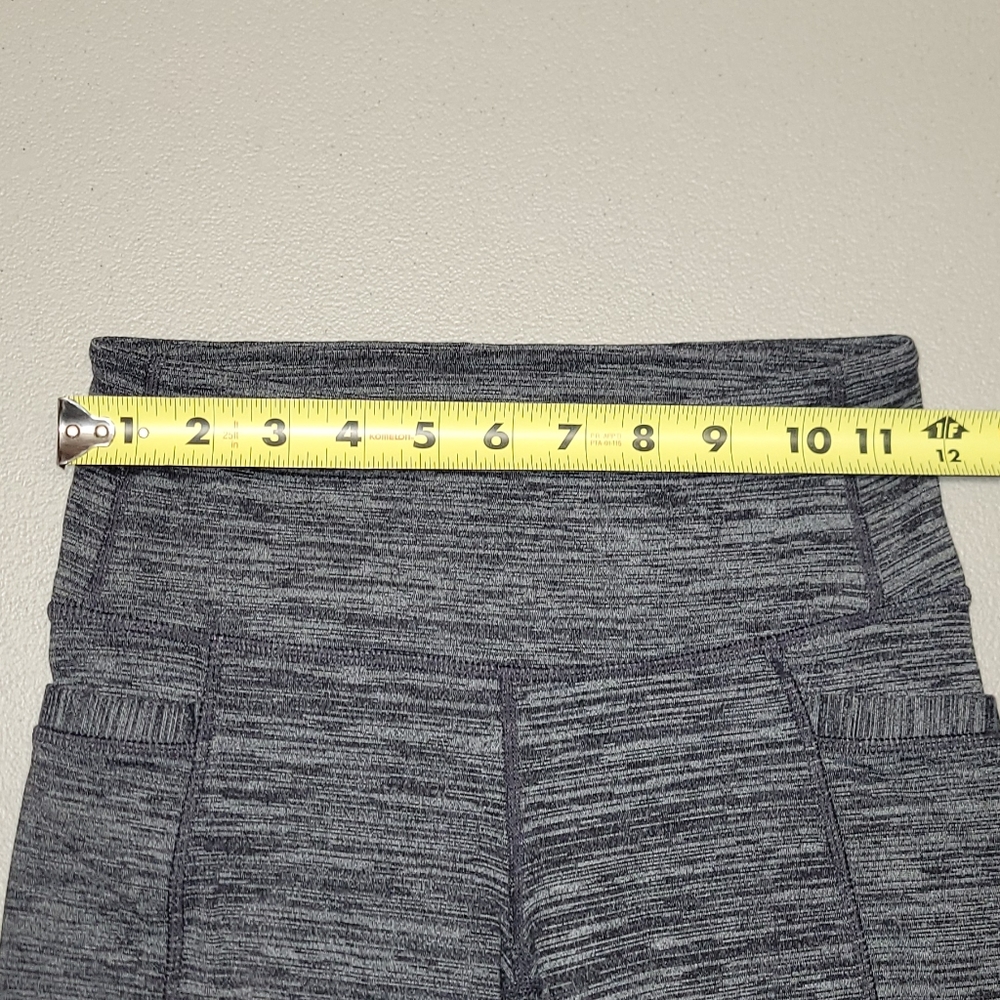 Athleta Womens High Rise Space Dye Leggings Grey Side Pockets Yoga Pants XS - Picture 7 of 10